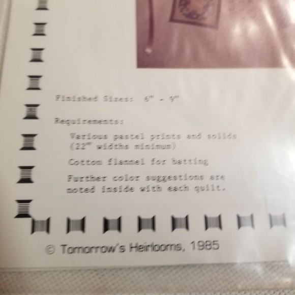 1985 Tomorrow's Heirlooms quilt patterns Pat033 - Picture 5 of 7